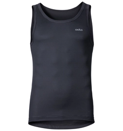 Tanktop Odlo Mens Singlet Crew Neck Cubic Ebony Grey Black
