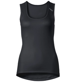 Tanktop Odlo Womens Singlet Crew Neck Cubic Ebony Grey Black