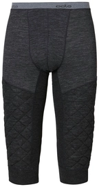 Sportbroek Odlo Mens 3/4 Revolution X-Warm Black Melange