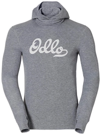 Ondershirt Odlo Mens L/S With Facemask Vallee Blanche W Grey Melange