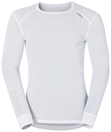 Funtions-Unterhemd Odlo L/S Crew Neck Warm Weiß Herren