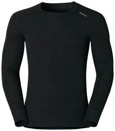 Ondershirt Odlo Mens L/S Crew Neck Warm Black