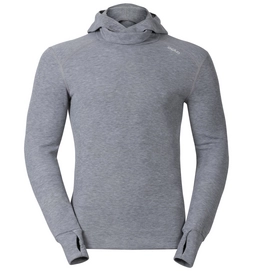 Ondershirt Odlo Mens L/S With Facemask Warm Grey Melange
