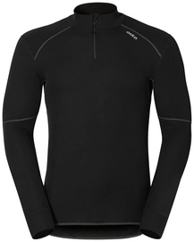 Ondershirt Odlo Mens L/S Turtle Neck 1/2 Zip X-Warm Black