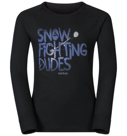Ondershirt Odlo L/S Crew Neck Warm Trend Kids Black