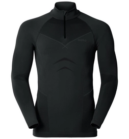 Funktionsunterhemd Odlo L/S Turtle Neck 1/2 Zip Evolution Black Graphite Grey Herren