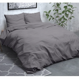 Dekbedovertrek Sleeptime Uni Grey Flanel-140 x 200 / 220 cm | 1-Persoons