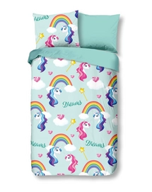 Dekbedovertrek Good Morning Kids Unicorn Multi Katoen