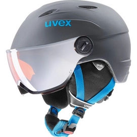 Skihelm Uvex Kids Visor Pro Titanium Blue Mat