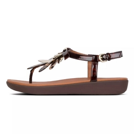 FitFlop Tia™ Dragonfly PU Sandal Chocolate Brown Turtle