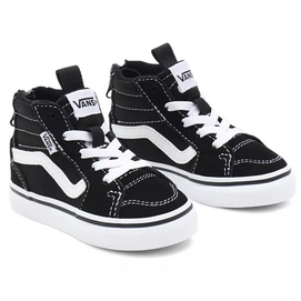 Sneakers Vans Toddler Filmore Hi Zip Suede Canvas Black White-Shoe size 24