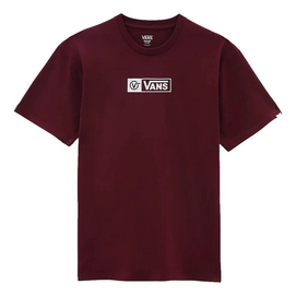 T-Shirt Vans Mens Circle Tab Tee Burgundy-XS