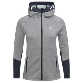 Jacke Peak Performance Rider Mel Zip Hood Grey Melange Damen