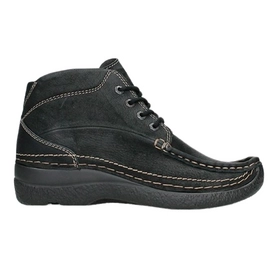 Chaussures à Lacets Wolky Women Roll Shoot Montana Nubuck Black-Taille 40