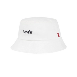 Bob Levi's Unisex Bucket Hat Vintage Modern Logo Regular White