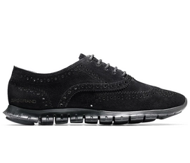 Chaussures à lacets Cole Haan Zerogrand Wingtip Oxford Black Suede