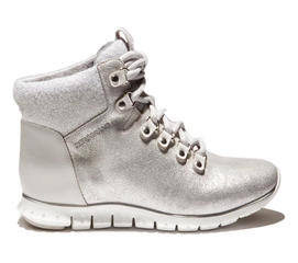 Cole Haan Women Zerogrand Hiker Boot Gray Argento Ivory