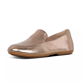 FitFlop Lena Metallic Loafers Rose Gold