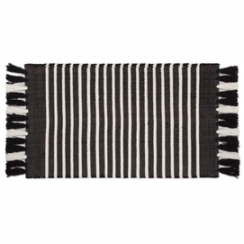 Badmat Walra Stripes & Structure Antraciet Wit