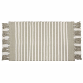 Badmat Walra Stripes & Structure Taupe Wit