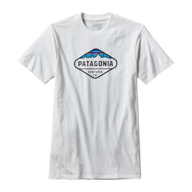 T-shirt Patagonia Men's Fitz Roy Crest Cotton/Poly White