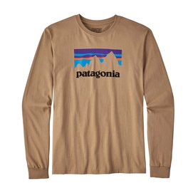 T-shirt Patagonia Men's L/S Shop Sticker Cotton Mojave Khaki