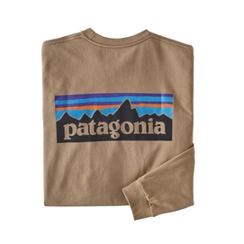 Longsleeve Patagonia Mens P-6 Logo Responsibili-Tee Bearfoot Tan