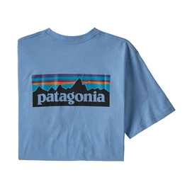 Tee Shirt Patagonia Mens P-6 Logo Pocket Responsibili-Tee Wilder Blue