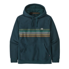 Pullover Patagonia Line Logo Ridge Stripe Uprisal Hoody Dark Borealis Green Unisex