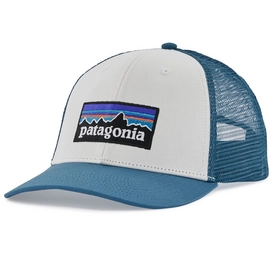 Cap Patagonia Unisex P-6 Logo LoPro Trucker Hat White Wavy Blue '23