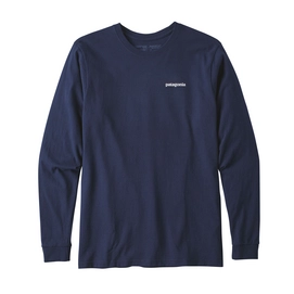 Long Sleeve T-Shirt Patagonia Men's P-6 Logo Responsibili-Tee Classic Navy