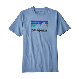 Tee-Shirt Patagonia Homme Shop Sticker Responsibili-Tee Railroad Blue