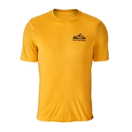T-Shirt Patagonia Cap Daily Graphic Fitz Roy Scope Rugby Yellow Herren