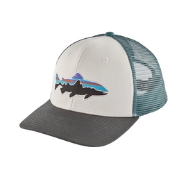 Kappe Patagonia Fitz Roy Trout Trucker Hat White w/Forge Grey