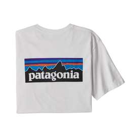 T-Shirt Patagonia Men P-6 Logo Responsibili-Tee White 2020-L