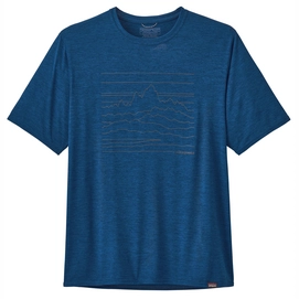 T-Shirt Patagonia Men Cap Cool Daily Graphic Shirt Up High Endurance Superior Blue X-Dye-S