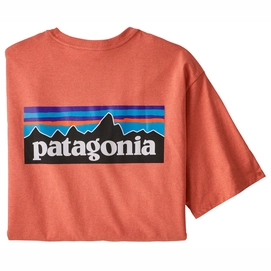 T-Shirt Patagonia Homme P6 Logo Responsibili Tee Coho Coral