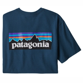T-Shirt Patagonia Men P6 Logo Responsibili Tee Crater Blue