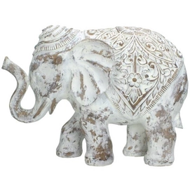 Ornament HD Living Elephant Ornament White 17 x 40 cm