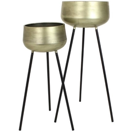 Bloempot HD Living Champagne 46 x 46 x 89 cm (2-Delig)