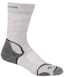 Sokken Icebreaker Womens Hike+ Light Crew Blizzard Heather White Oil