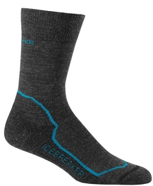 Sokken Icebreaker Womens Hike+ Light Crew Jet Heather Cruise Black