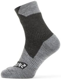 Sok Sealskinz Unisex Waterproof All Weather Ankle Length Black Grey Marl