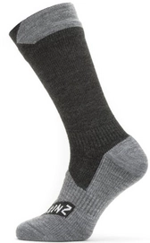 Sok Sealskinz Unisex Waterproof All Weather Mid Length Black Grey Marl