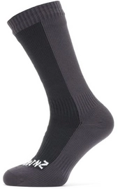 Sok Sealskinz Unisex Waterproof Cold Weather Mid Length Black Grey