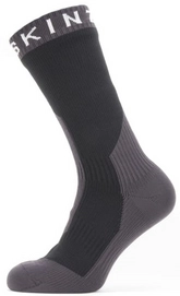 Sok Sealskinz Unisex Waterproof Extreme Cold Weather Mid Length Black Grey White