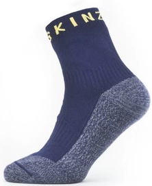 Sok Sealskinz Unisex Waterproof Warm Weather Soft Touch Ankle Length Navy Blue Marl Yellow