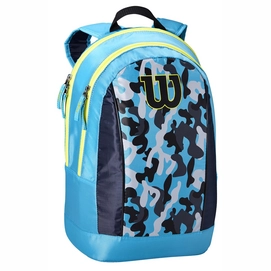Tennisrucksack Wilson Junior Backpack Blue Wild Lime Kinder