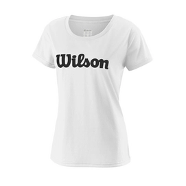 Tennis Shirt Wilson Women UWII Script Tech White Black