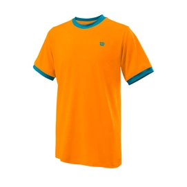 Tennisshirt Wilson Competition Crew Koi Orange Jungen